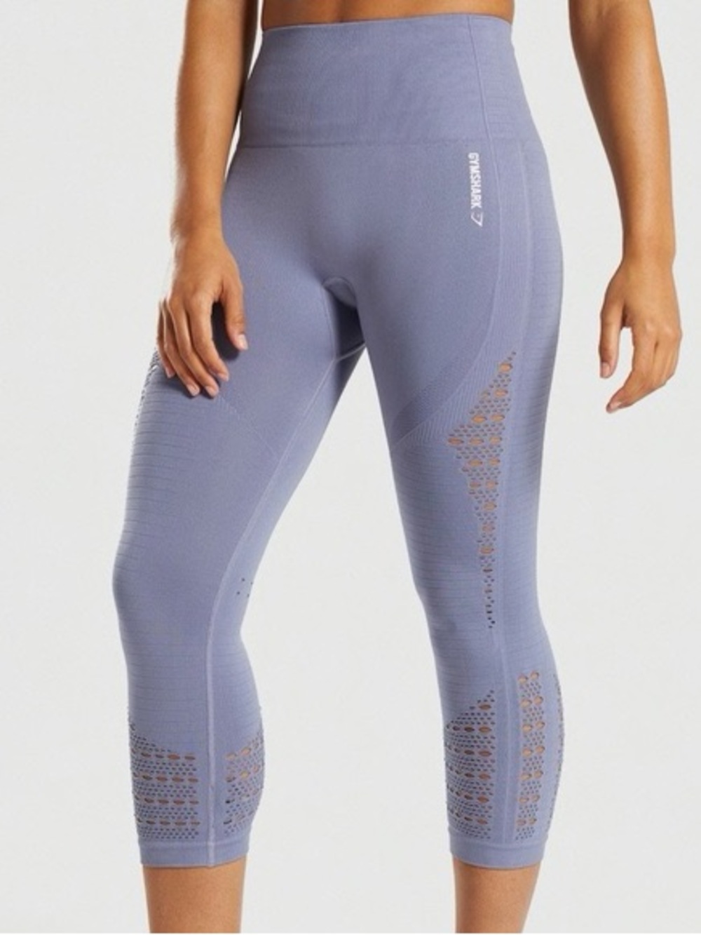 GYMSHARK /// Women’s Energy Seamless Crop Leggings — Dusty Lavender - Size M
